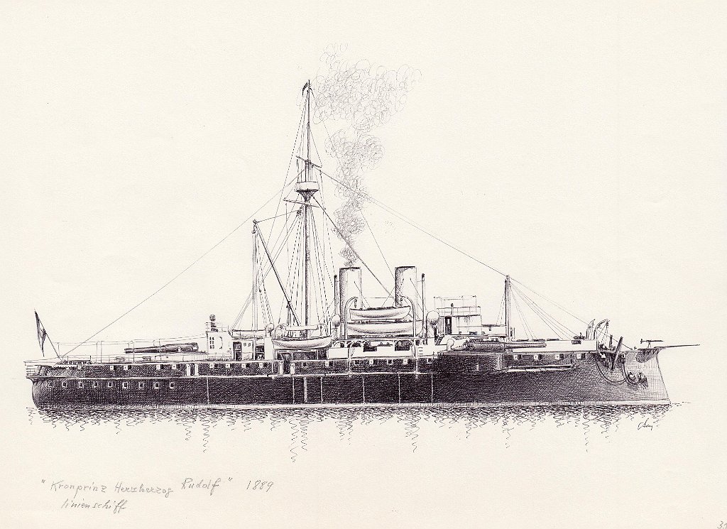 41-Linienschiff 'Kronprinz Herzherzog Rudolf' - 1889